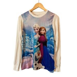 Disney Burton Frozen Dry Ride Ski Shirt Youth Tech Tee Size L Winter Snow Elsa